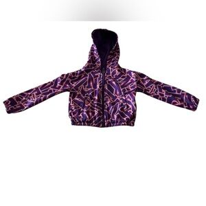 Nike Dri-Fit Girls Hoodie patterned zip up Purple & Pink size 2T